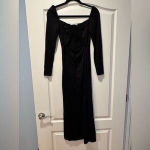 REFORMATION BLACK KNIT DRESS - size S